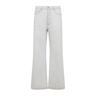 Rick Owens Wide Jeans, male, Gray, Size: W33 Geth Jeans