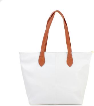 Generic Vegan Leather Tote Bag: Womens Shoulder Bag with Adjustable Straps Satchel Uni Bag (White)