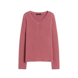 Max Mara Max Mara Weekend Sweaters - Dames - V-hals truien - Roze - XS - Truien & Vesten