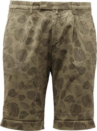 BRIGLIA 1949 Bermuda Easy Shorts - Heren - Korte Broeken - Groen - M - Katoen - Korte Broeken
