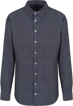 Giorgio Armani long-sleeve button-up shirt - Grey