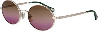 Chlo&eacute; Ch 0326S Zonnebril - Dames - Zonnebrillen - Grijs - 55 MM - Nylon - Accessoires