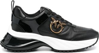 Pinko Black Ariel Chunky Sole Leather Trainers