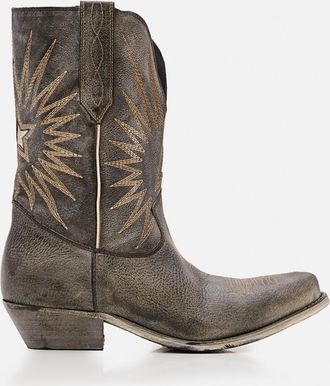 Golden Goose Black Leather Western Boots