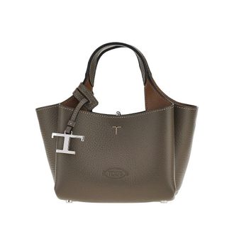 Tod's Grained leather mini shopping bag Woman One Size