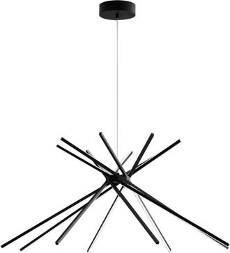 Fan Europe Sospensione shanghai in alluminio nero 56W 3000K (Luce calda)