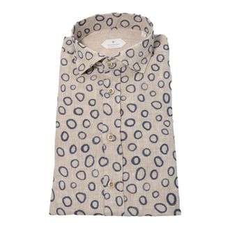 Bastoncino Puro Lino Slim Fit Overhemd - Heren - Overhemden - Beige - Maat: 4XL Linnen