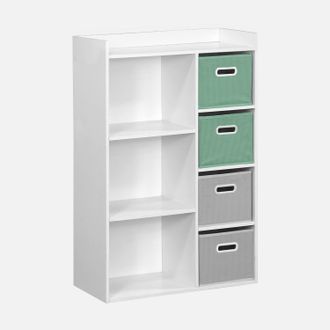 Sweeek Mueble Infantil Con 4 Cestas De Terciopelo