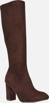 XY London Womens XY London Womens/Ladies Clementine Block Heel Knee-High Boots - Brown - Size: 7