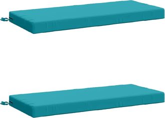 vidaXL Cojines Para Banco De 2 Piezas Soest 2 Uds. 100% Poli&eacute;ster Vidaxl