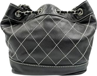 Chanel Pre-owned Wild Stitch Schoudertas - Dames - Vintage Tas - Zwart - ONE Size - Leer - Vintage