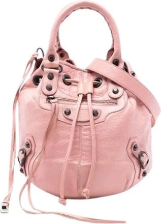 Balenciaga Pre-owned Bucket Bags, female, Pink, Size: ONE SIZE Pre-owned Motocross Pompon