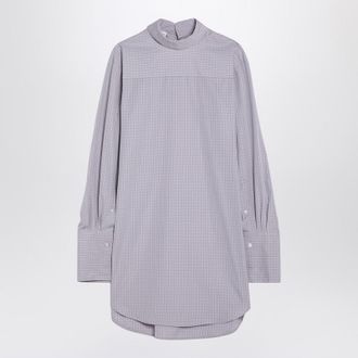 Dries Van Noten Light Checked Popeline Turtleneck Shirt