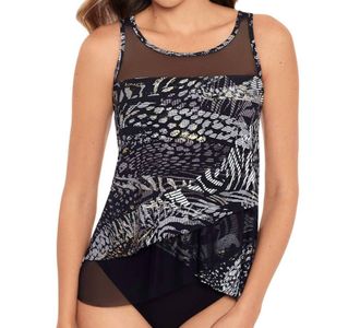 Miraclesuit Mirage Underwire Tankini Top In Black White