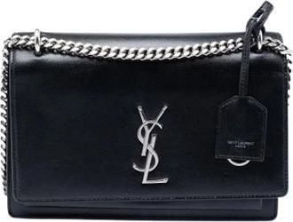 Saint Laurent Pre-owned Cross Body Bags, female, Black, Size: ONE SIZE Pre-owned The Sunset Crossbody Bag