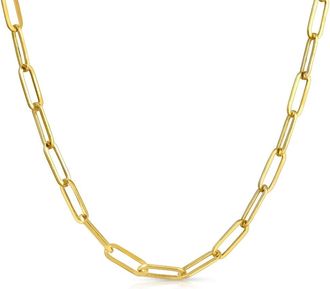 Pompeii3 Solid 14k Yellow Gold 18 Clip Chain Necklace
