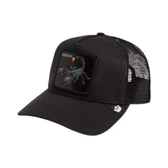 Goorin Brothers Deadly Scorpion Trucker Pet - unisex - Accessoires - Zwart - Maat: ONE Size Leer