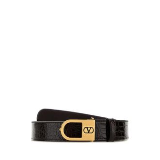 Valentino Garavani Belts, unisex, Brown, Size: 105 CM Belt H. 30 Mini VLogo S