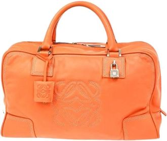 Loewe Pre-owned Handbags, female, Orange, Size: ONE SIZE Pre-owned Amazona bag
