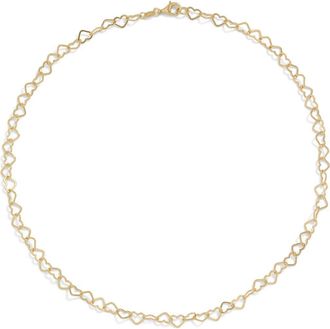 Awe Inspired Eternity Heart Chain Necklace in 14K Gold Vermeil at Nordstrom