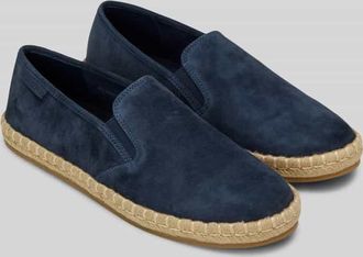 Marc O'Polo Espadrilles aus echtem Leder mit Logo-Patch in Marine, Gr&ouml;&szlig;e 45