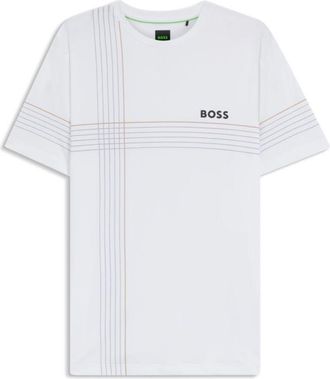 BOSS Active stretch-jersey slim-fit T-shirt with moisture management