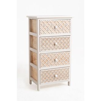 Regalos Miguel Muebles Auxiliares - Mueble Auxiliar Egle Blanco Ancho 4 Cajones