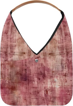 Generic Pink Vintage Mottled Pattern Reusable Lightweight Grocery Bags - Foldable Into Compact Pouch, Washable & Sturdy, Multipurpose for Shopping and Travel