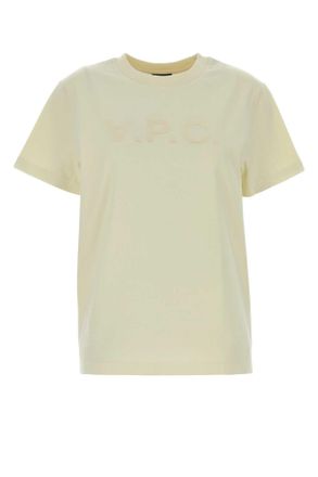 A.P.C. Cream Cotton T Shirt