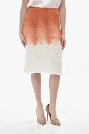 Bottega Veneta Knit Pencil Skirt With D&eacute;grad&eacute; Pattern Bottega Veneta