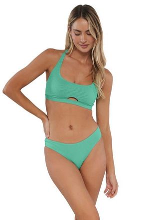 Sunsets Brandi Bralette Bikini Swimsuit Top in Aqua Mist Sandbar Rib at Nordstrom, Size 3X-Large