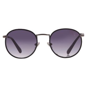 Frye Smoke Round Unisex Sunglasses 10254884.FRY BLKSMK