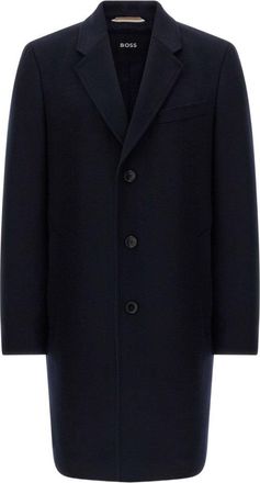 BOSS Tailored Blue Coat With Structured Silhouette