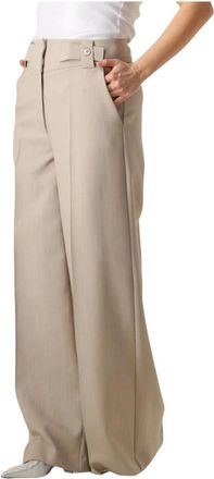 Aaiko Broeken, Dames, Beige, S, Taupe Geknoopte Broek
