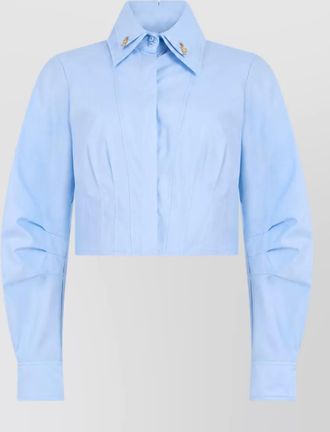 Elisabetta Franchi cotton cropped long-sleeve shirt
