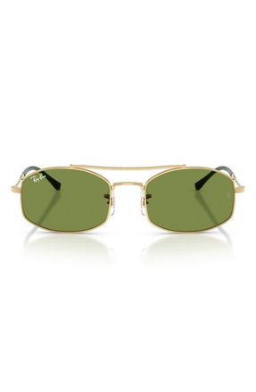 Ray-Ban 54mm Oval Sunglasses in Arista /Green at Nordstrom