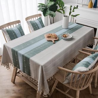 OEM Mantel Rectangular Resistente A Las Manchas, Resistente Al Agua, Moderno, Lavable A M&aacute;quina, Mantel Revestido, Para Mesa De Comedor, Cocina, 200 X 140