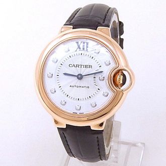 Cartier Pre-owned Cartier Ballon Bleu De Cartier Automatic Diamond Silver Dial Ladies Watch WE902040