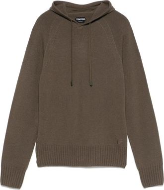 Tom Ford Felpa in cashmere con cappuccio - Marrone