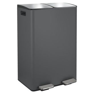 Spirella Contenedor De Clasificaci&oacute;n Selectiva Aliya 60l (2x30l) Acero Gris Mate Spirella
