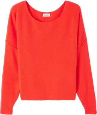 American Vintage Maglione Damsville con scollo a barca - Rosso