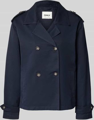 Only Regular Fit Trenchcoat-Jacke mit Reverskragen Modell HANNAH in Marine, Gr&ouml;&szlig;e XS