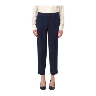 Michael Kors Cropped Trousers, female, Blue, 3XS, Straight Leg Crop Trousers