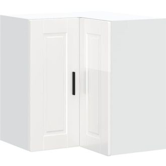 vidaXL Vidaxl - Kitchen Wall Corner Cabinet Porto High Gloss White Engineered Wood