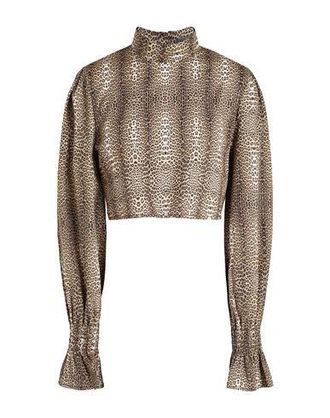 8 by YOOX LEOPARD PRINT COTTON TOP