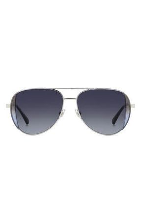 Kate Spade New York 53mm aviator sunglasses in Black Glitter Palladium at Nordstrom Rack