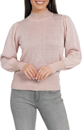 Love Token Evelyn Mockneck Sweater In Rose Gold