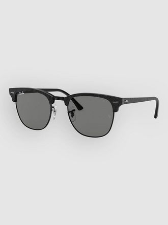 Ray-Ban Clubmaster Wrinkled Black On Black Sonnenbrille schwarz