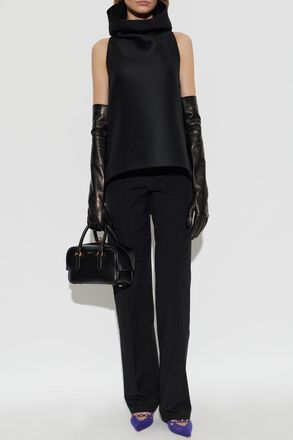 Balenciaga Logo Trousers, Womens, Black