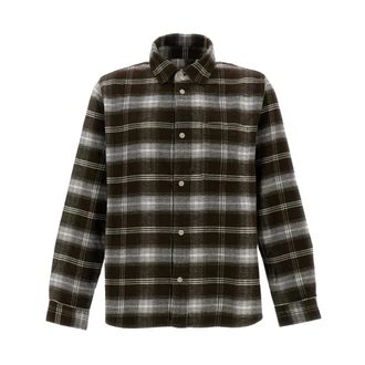 Les Deux Heren, Overhemden, Bruin, Maat: S Flanel